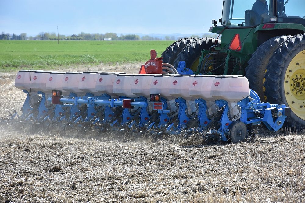 No-till planter with factory non-floating row cleaners and Schlagle closing wheels. Planting no-till corn into barley…