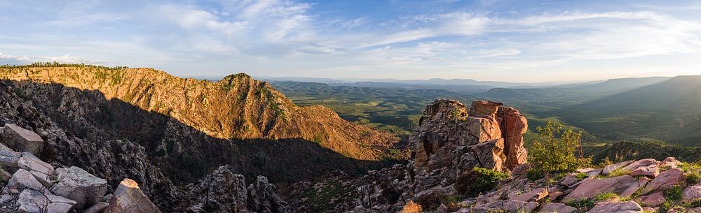 View from the edge of the Mogollon Rim along the Rim Road (FR 300), Coconino National Forest, Arizona, July 26, 2017.