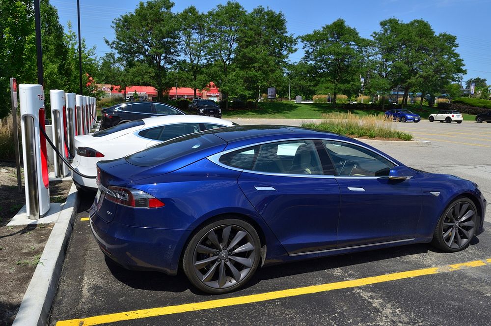 Tesla Model S Supercharger Free Photo rawpixel