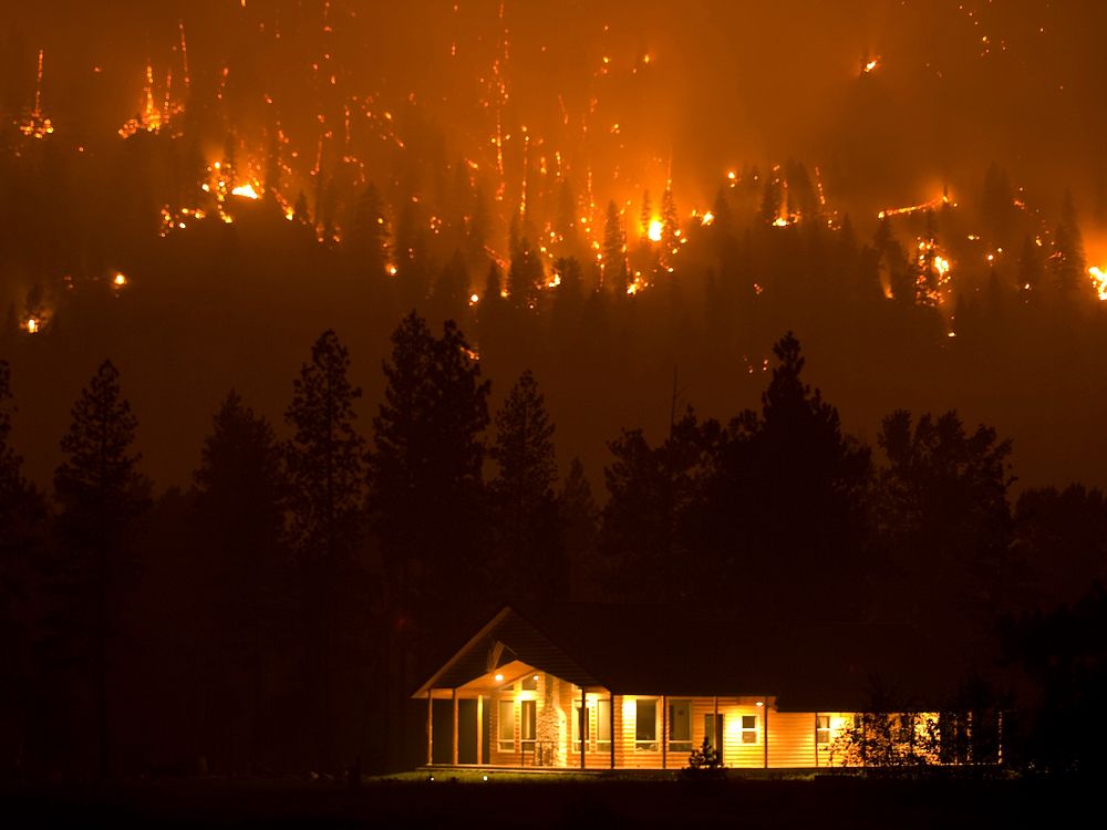 Trinity Ridge Fire, Pine and Featherville, Idaho, Boise National Forest, August, 2012. Original public domain image from…