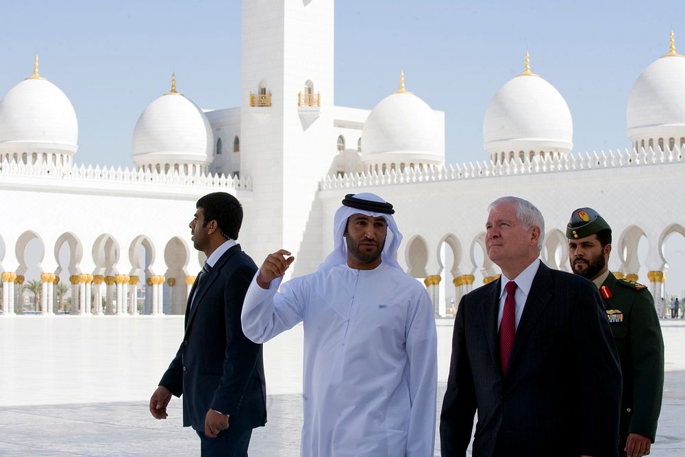 Defense Secretary Robert M. Gates visits the Sheikh Zayed Bin Sultan Al Nahyan Mosque in Abu Dhabi, United Arab Emirates…