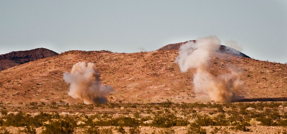 Rockets impact down range