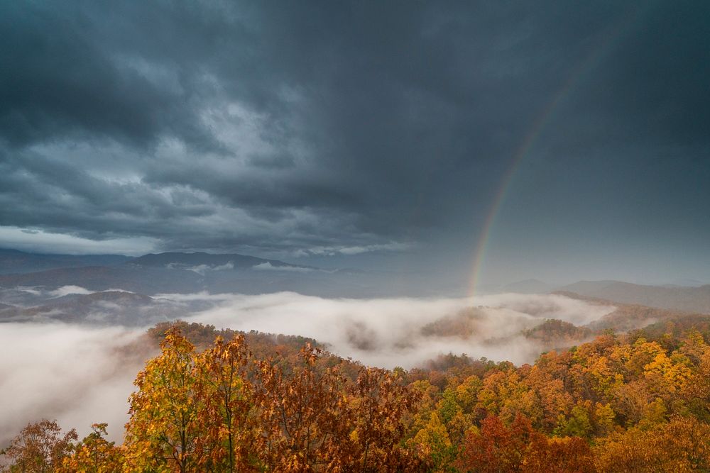 Foothills Parkway during Autumn. Original public domain image from Flickr