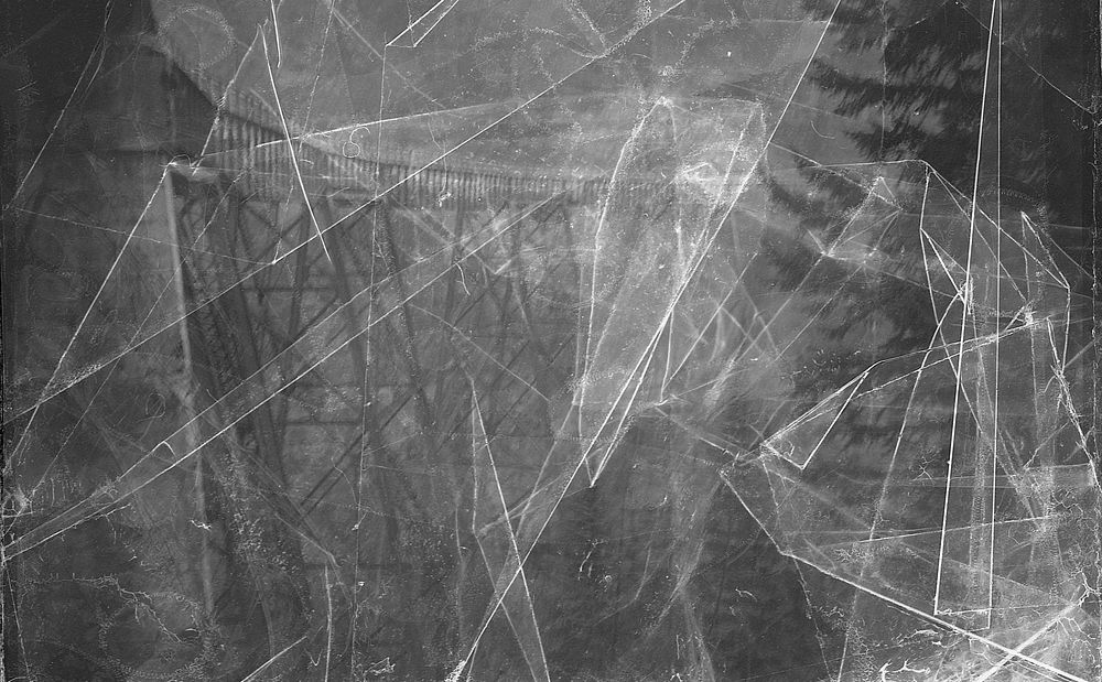 Old bridge black and white film image. Free public domain CC0 photo.