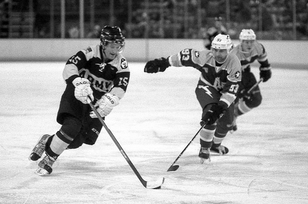 Hockey fans were treated to a close game Feb. 16, 2019, as military skaters from Joint Base Elmendorf-Richardson, Alaska…