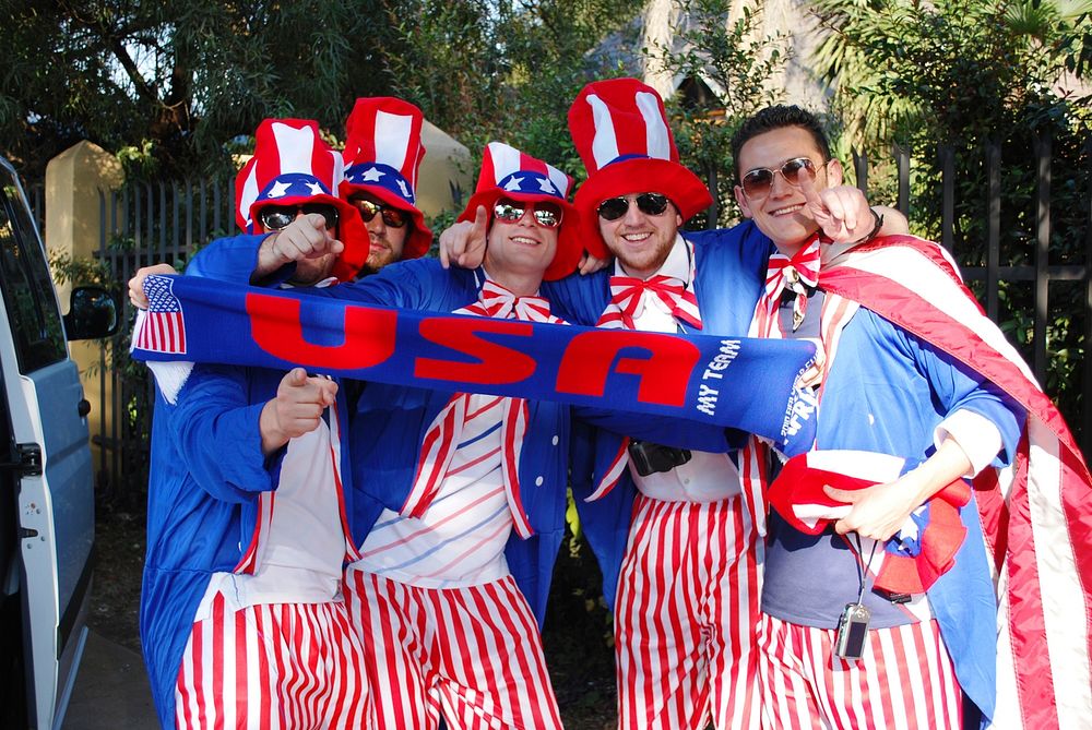 Team USA Fans Show Their SpiritTeam USA fans show their spirit before the U.S. vs. Algeria World Cup soccer match at Loftus…