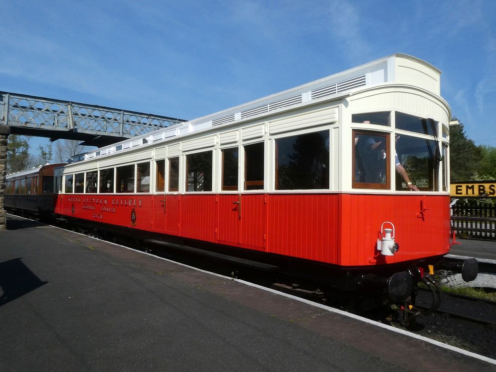 The restored 1903 North Eastern Railway Autocar - originally with a petrol-electric traction system, nowadays it is diesel…