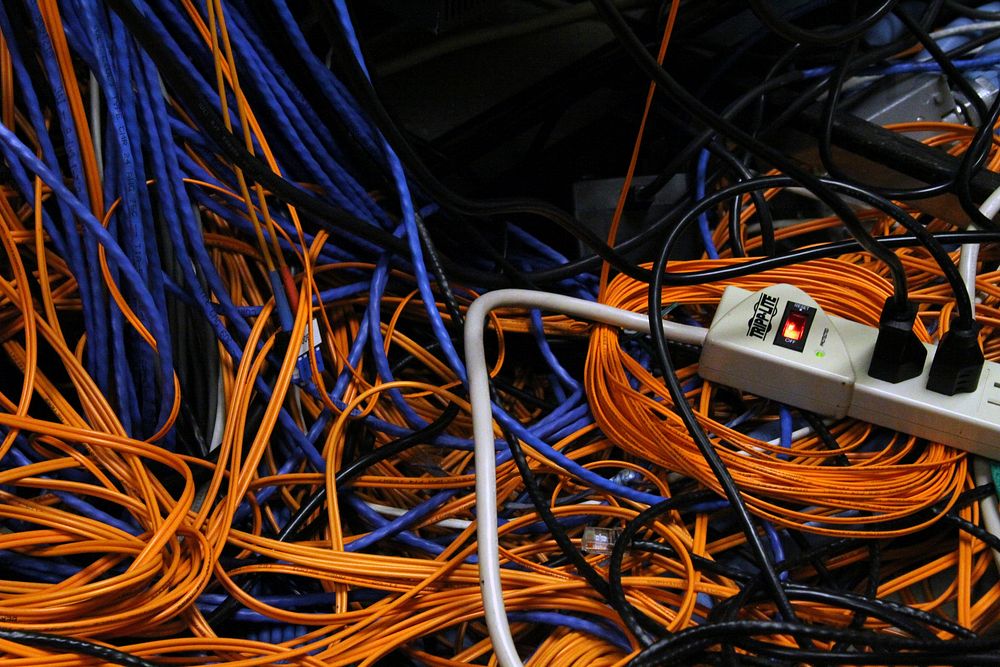 Messy Cables. Original public domain image from Flickr