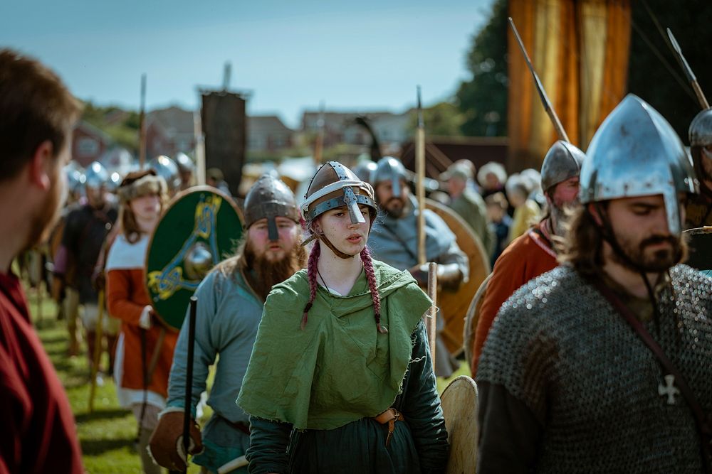 Heysham Vikings assembled. Original public domain image from Flickr