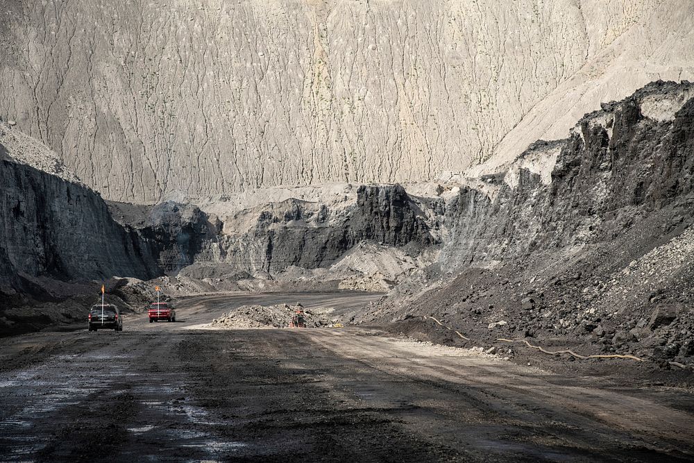 Open-pit coal mine. Original public domain image from Flickr