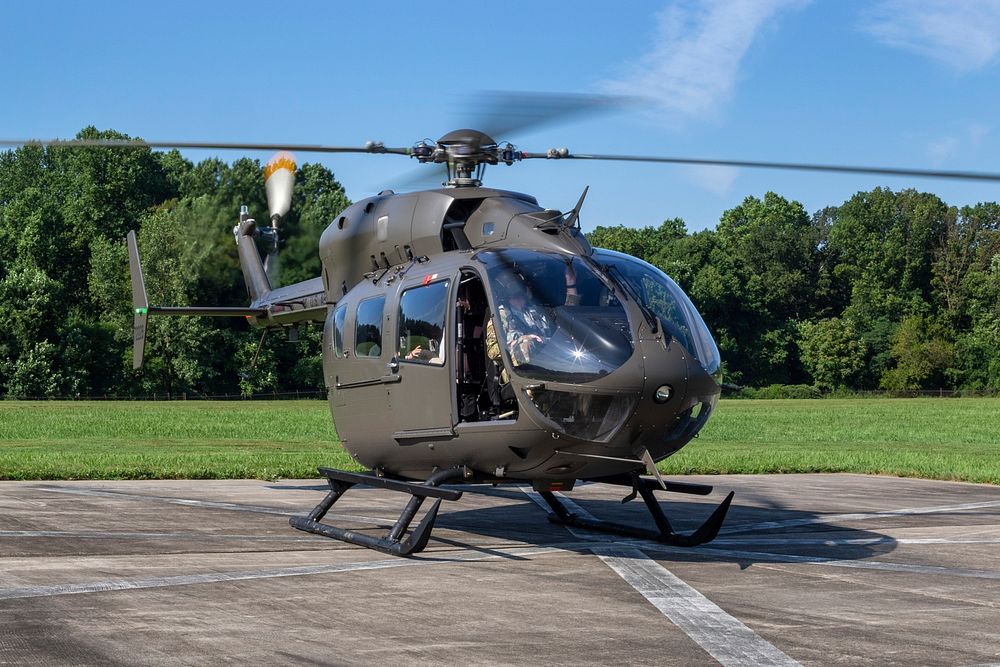 A U.S. Army UH-72A Lakota helicopter with the 1-224th Security and Support Battalion, New Jersey Army National Guard…
