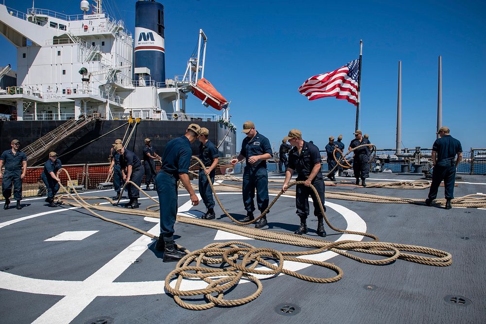 VARNA, Bulgaria (Aug. 11, 2019) — Sailors assigned to the Arleigh Burke-class guided-missile destroyer USS Porter (DDG 78)…