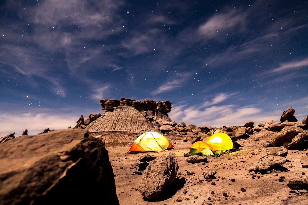 Campout at Devils Playground Night Sky. Original public domain image from Flickr