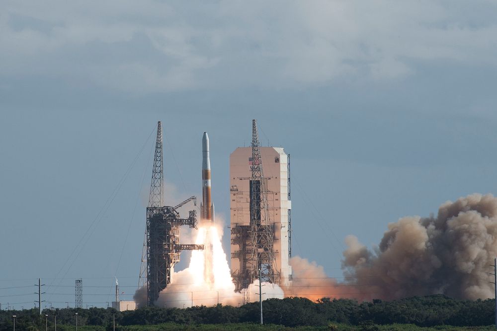 United Launch Alliance's Delta IV GPS III Magellan rocket launched from Cape Canaveral Air Force Station, Florida, Aug. 22…