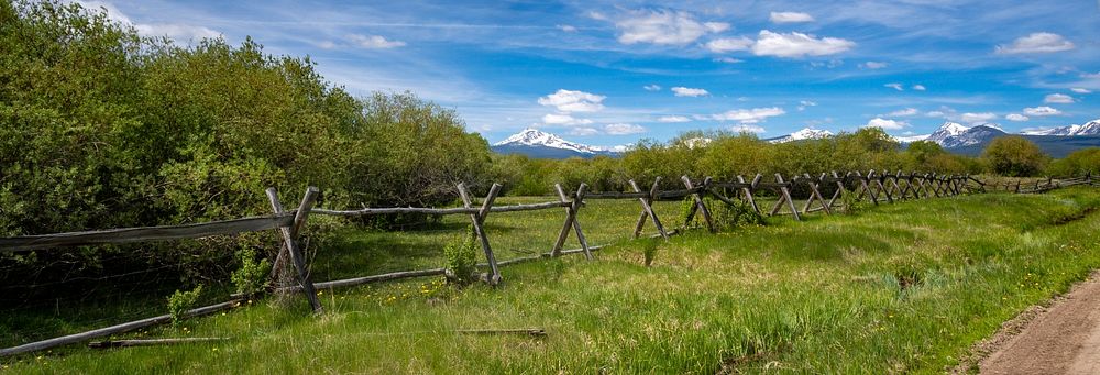 Fencing on the Huntley Ranch aids in controlling cattle grazing near the Big Hole River. Photo taken June 11, 2019 at the…