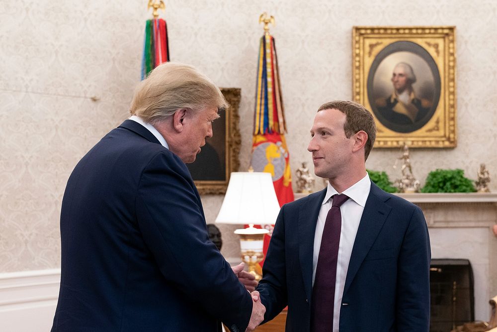 President Trump Meets with Mark ZuckerbergPresident Donald J. Trump welcomes Facebook CEO Mark Zuckerberg Thursday, Sept.…