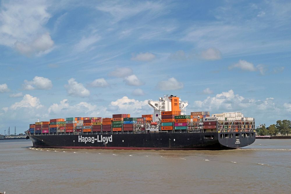 Tirua. Container ship. Original public domain image from Flickr