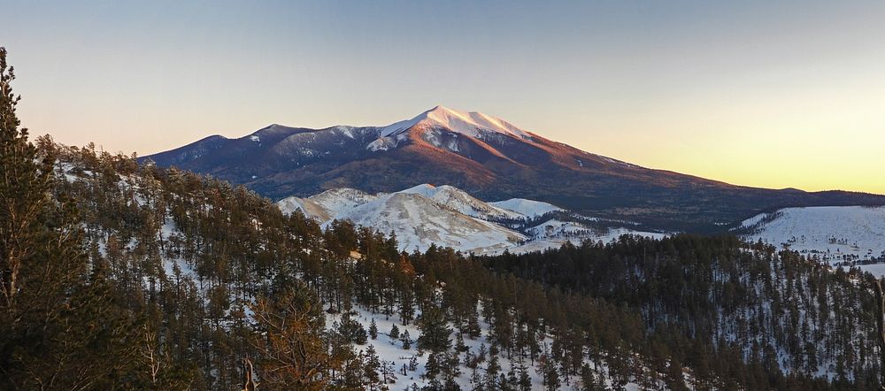San Francisco PeaksSan Francisco Peaks, as seen from Forest Road 550A on Saddle Mountain. Photo taken 12-16-19 by Brady…