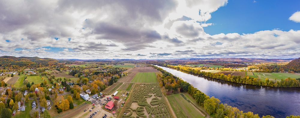 A corn field is used as a maze in in Sunderland, Franklin County, MA on October 18, 2019. USDA Photo by Lance Cheung.…