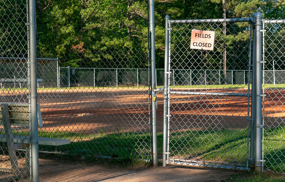 Closed Ball Field During Coronavirus Pandemic
