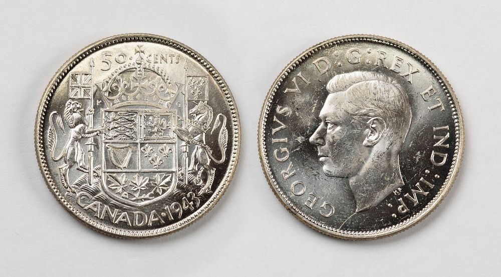 1943 Canadian 50 cents