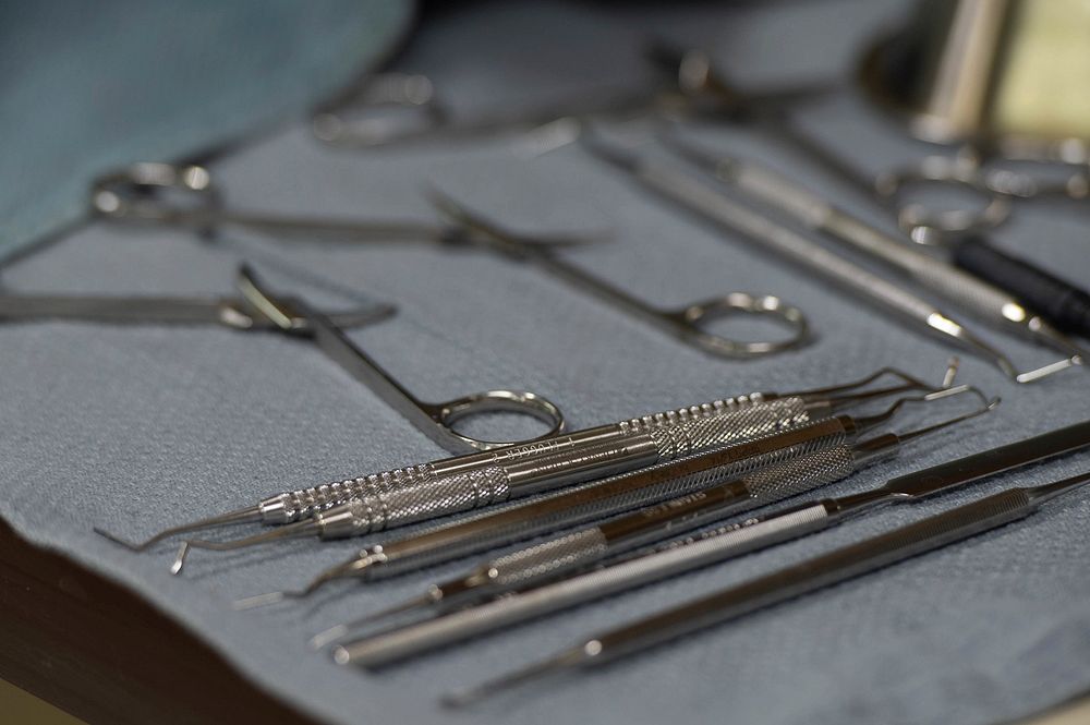 200501-N-LW757-4054 LOS ANGELES (May 1, 2020) Dental tools aboard the hospital ship USNS Mercy (T-AH 19) May 1. Mercy…