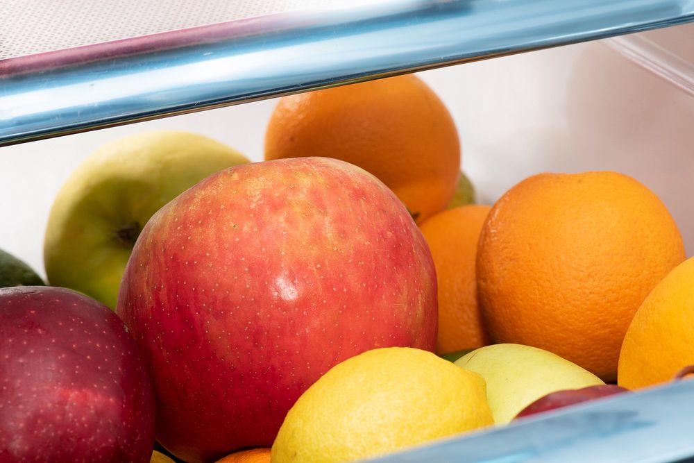 Many fruits are best kept in the crisper drawer of a refrigerator set to 40 degrees Fahrenheit or less, on June 8, 2020, in…