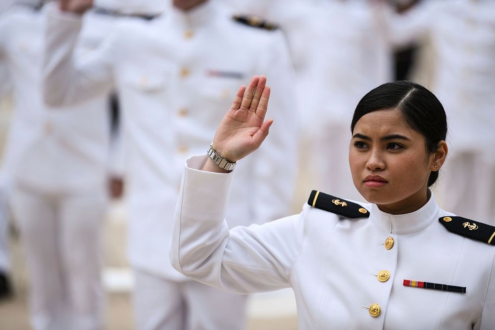 ANNAPOLIS, Md. (May 12, 2020) The United States Naval Academy holds the first swearing-in event for the Class of 2020.