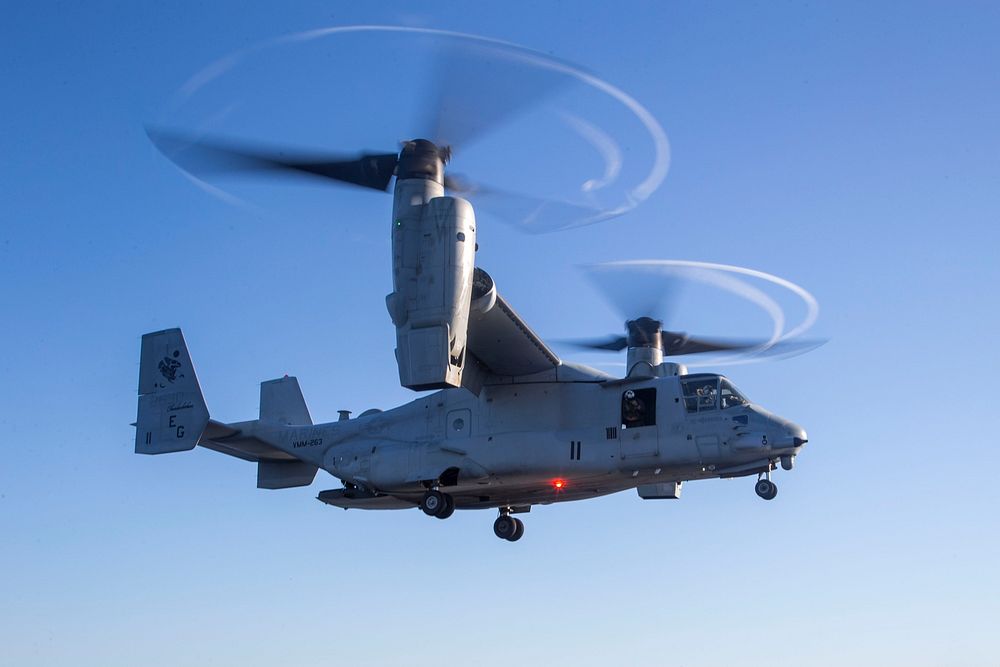 Osprey assigned to the Aviation Combat Element from Special Purpose Marine Air-Ground Task Force Crisis Response Africa 20.2…