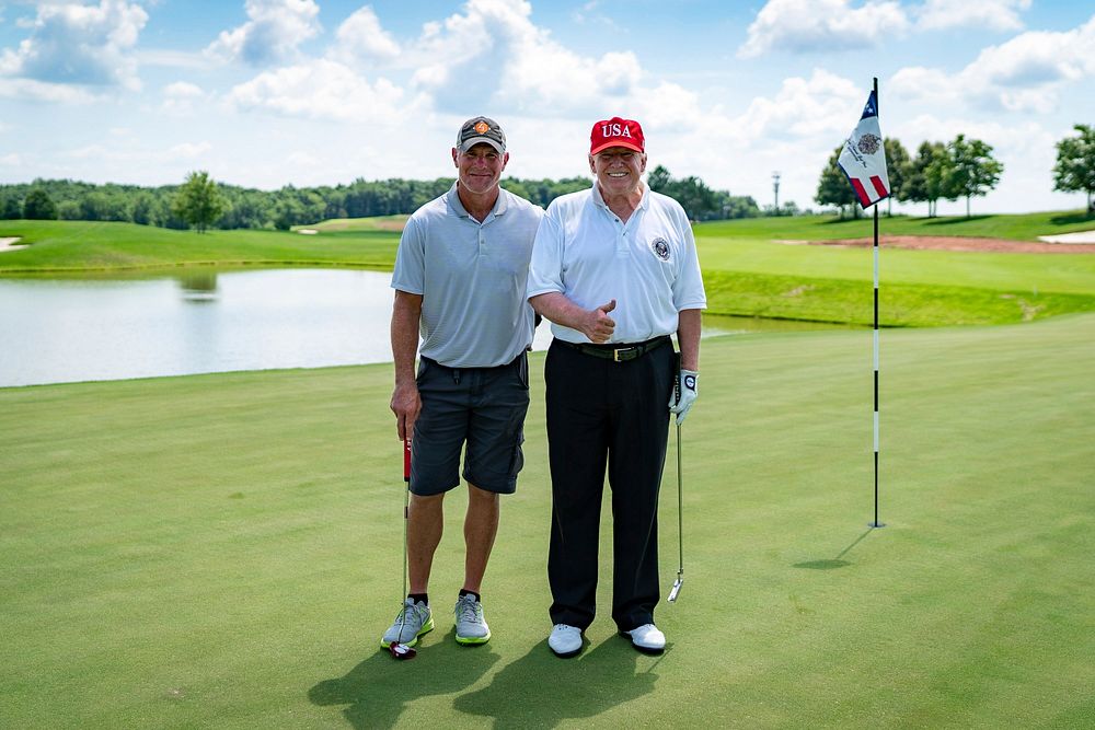 President Trump and Brett Favre