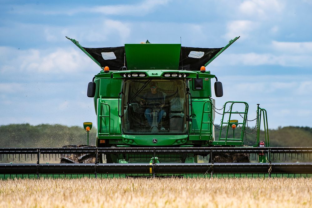 The rice harvest at 3S Ranch, near El Campo, Texas, on July 24, 2020.