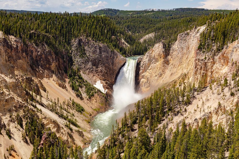 Lower Falls from Lookout Point. Original public domain image from Flickr