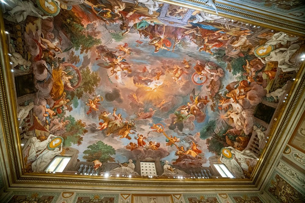 Villa Borghese Gallery fresco, Rome, Italy. Original public domain image from Flickr