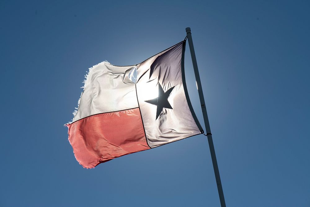 Texas flag waving near Batesville, TX, on October 29, 2020. For more information, please go to the album description at…