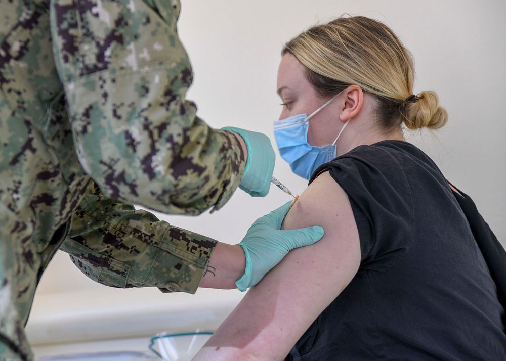 NMCCL administers first COVID-19 vaccines 201229-N-VK310-0002 Naval Medical Center Camp Lejeune on December 28, 2020…