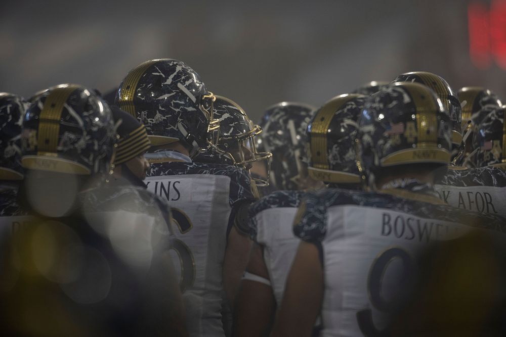 WEST POINT, New York (Dec. 12, 2020) The United States Naval Academy Midshipmen face off against the U.S. Army Black Knights…