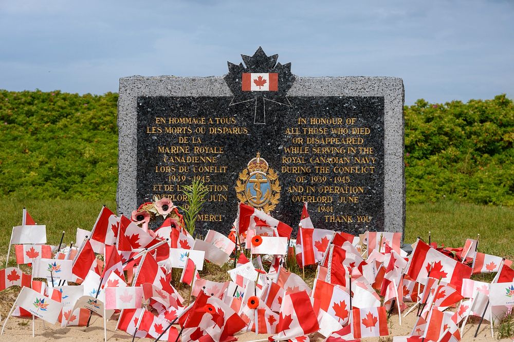 Royal Canadian Navy Memorial Marker, Juno Beach, Normandy.