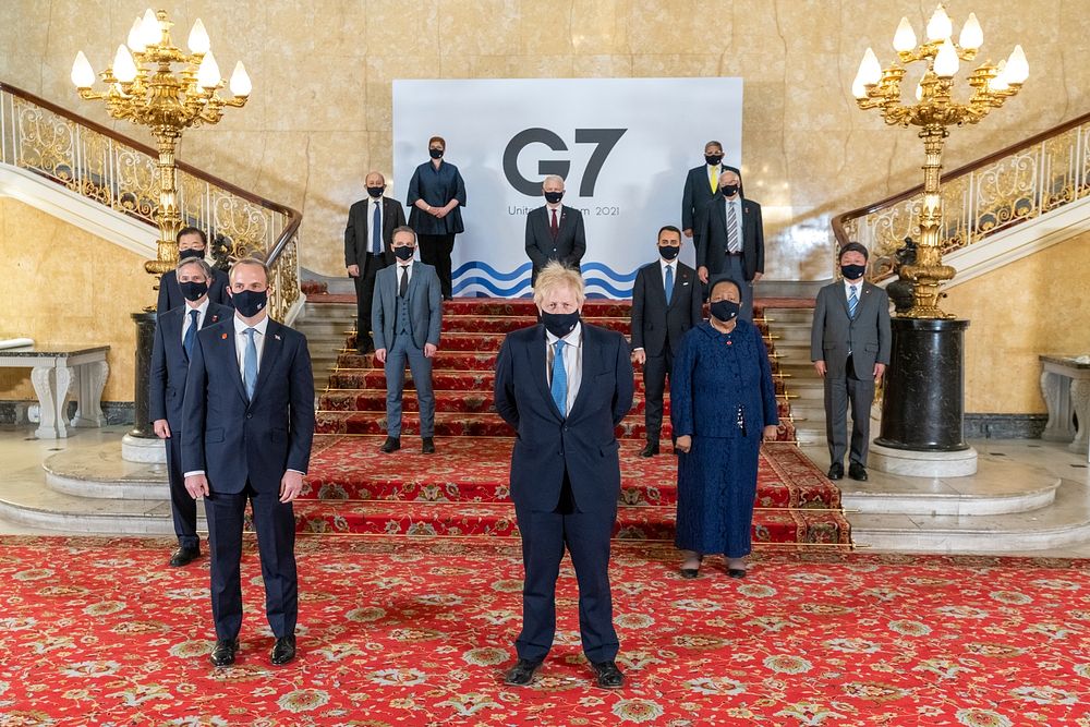 Secretary Blinken Participates in a G7+Guests Family Photo