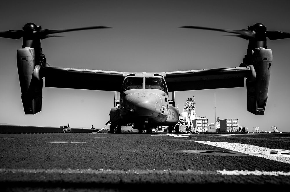 MV-22B Osprey Flight Operations Aboard USNS Mercy.