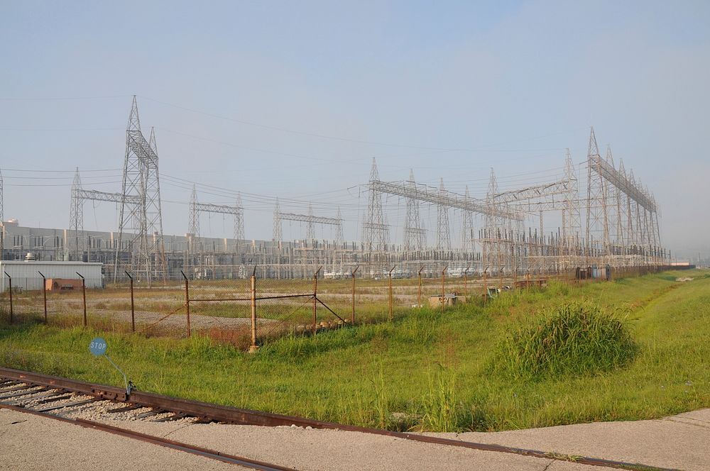 A view of the X-533 Electrical Switchyard before demolition. The switchyard distributed power to one of three uranium…