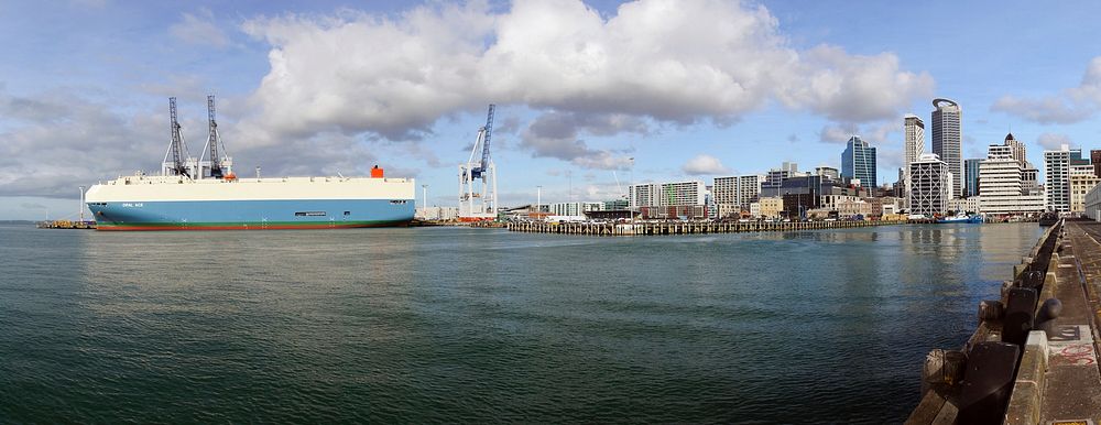 Port of Auckland.NZAuckland, based around 2 large harbours, is a major city in the north of New Zealand’s North Island.…