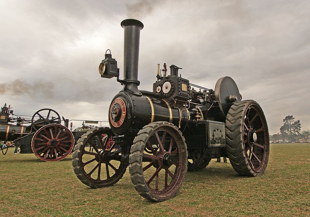 The Burrell Traction Engine. Original public domain image from Flickr