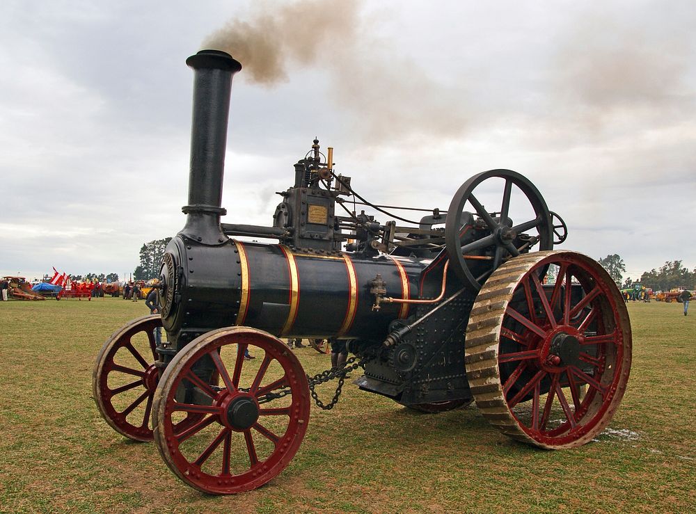 The Burrell Traction Engine. Original public domain image from Flickr
