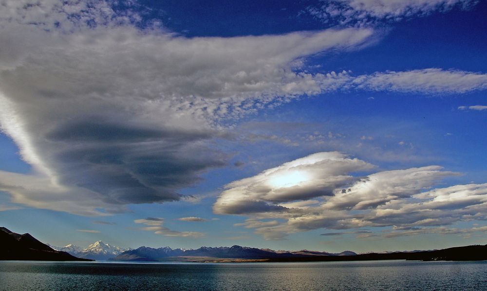 Clouds over Mt Cook. NZ. Original public domain image from Flickr