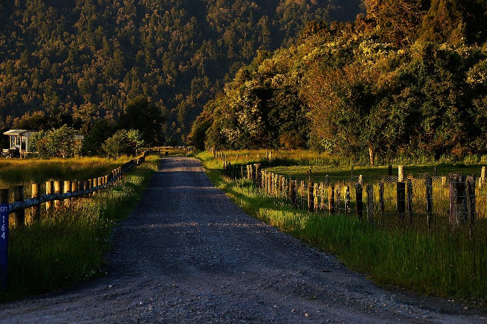 Down a country road. Original public domain image from Flickr