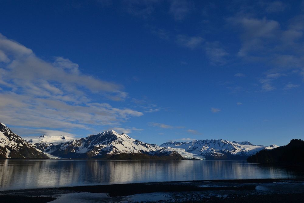 Pederson and Aialik Glaciersearly morning light on Pederson and Aialik glaciers in Kenai Fjords National Park. Original…