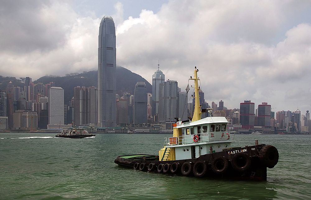 Hong Kong Tug boat. Original public domain image from Flickr