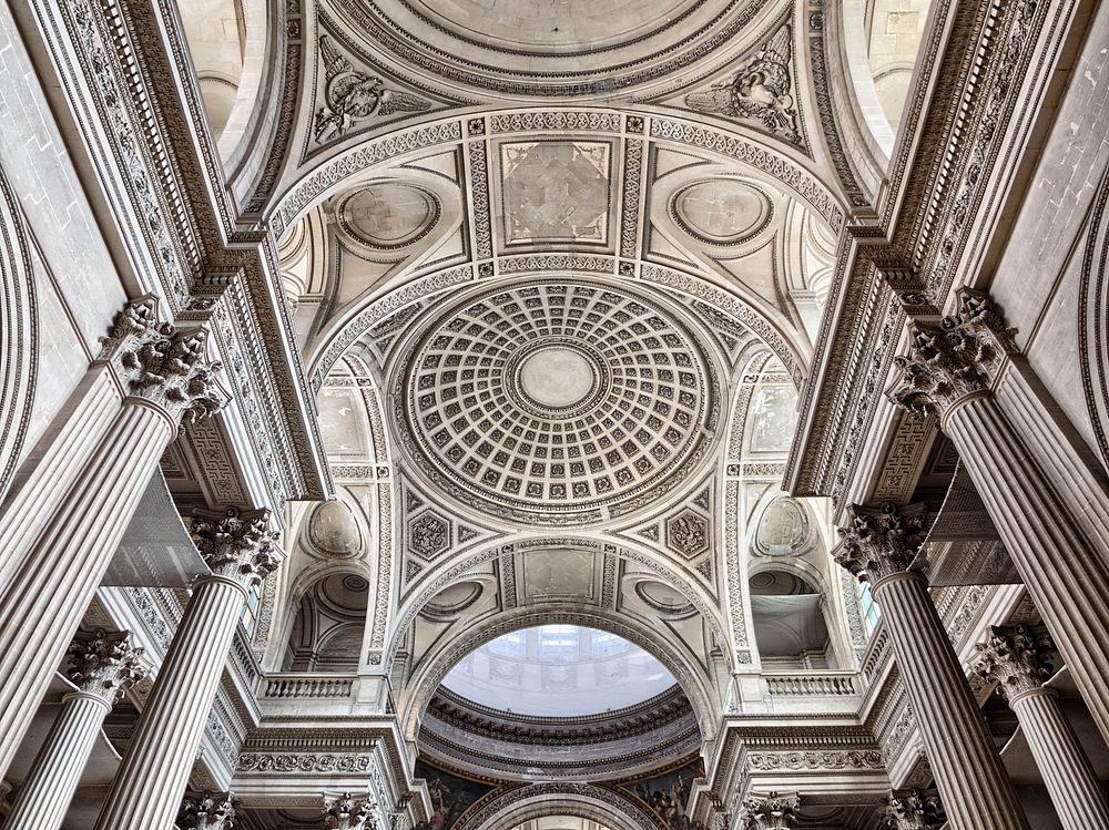 Ceiling of the Pantheon, Paris.