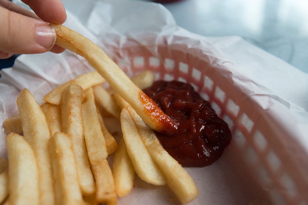 French Fries & Ketchup. Free public domain CC0 photo.