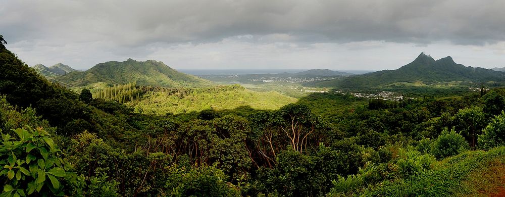 Oahu Landscape in Hawaiian Islands. Original public domain image from Flickr